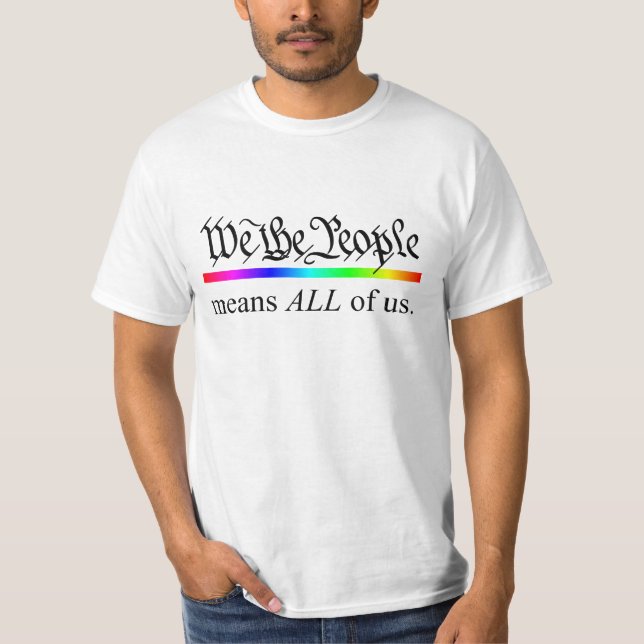 Vi folket betyder ALLA oss T-shirt (Framsida)