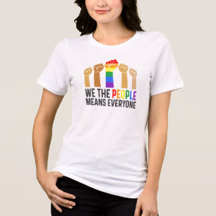 Vi Folket Betyder Alla T-shirt, Lika Rättigheter T Shirt