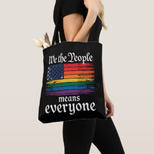 Vi Folket Betyder Alla USA Flagga HBTQ Tygkasse