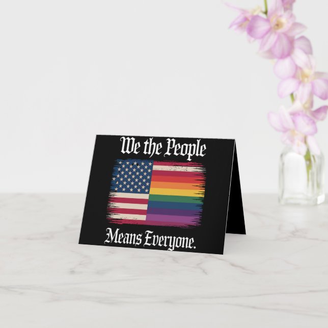 Vi Folket Betyder Alla USA Hbtq-Jämlikhet  Kort (Orkide)