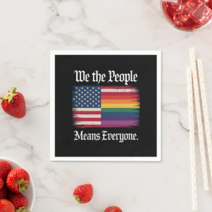 Vi Folket Betyder Alla USA Hbtq-Jämlikhet Pappersservett