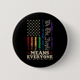Vi Folket Betyder Alla USA:s Konstitution Hbtq Knapp