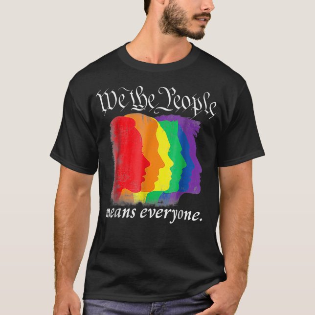 VI FOLKET ELAK ALLA gay pride-skjortan 2018  T Shirt (Framsida)