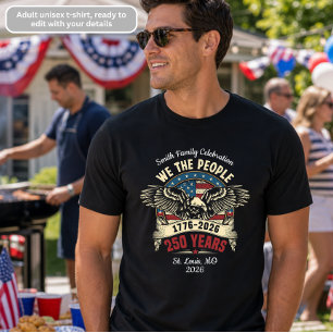 Vi Folket Familje Firande 1776-2026 T-Shirt