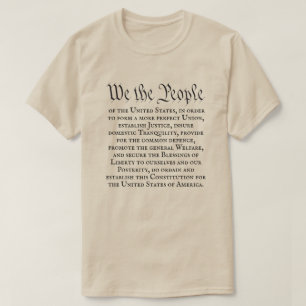 Vi Folket Full Preambel USA:s Konstitution T Shirt