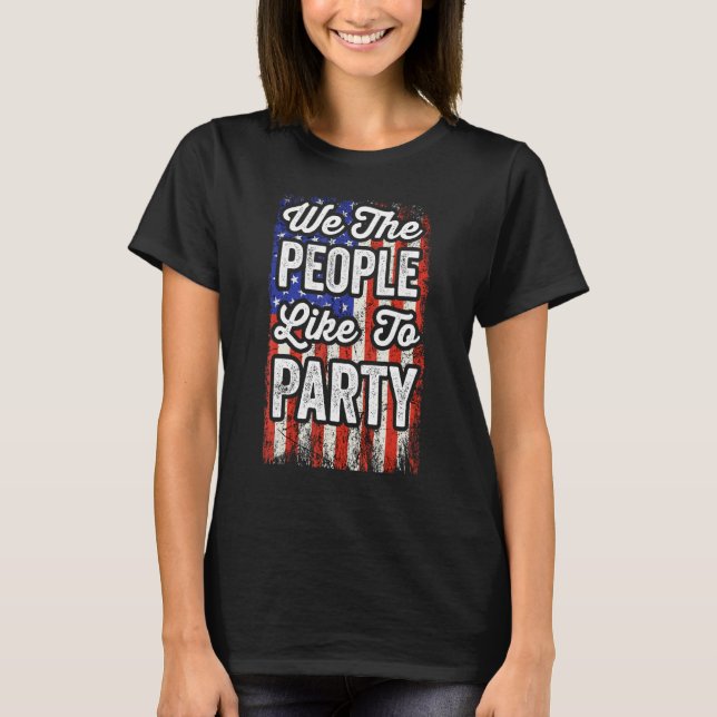 Vi Folket Gillar Att Festa T Shirt (Framsida)