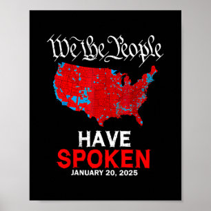 Vi Folket Har Talat 20 Januari 2025 Trump Val Poster