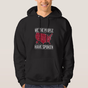 Vi Folket Har Talat Karta över 2024 års val Hoodie