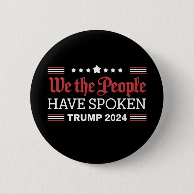 Vi Folket Har Talat Trump 2024 Knapp (Framsida)