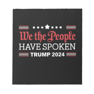 Vi Folket Har Talt Trump 2024 Anteckningsblock