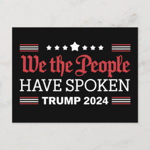 Vi Folket Har Talt Trump 2024 Inbjudan Vykort