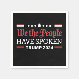 Vi Folket Har Talt Trump 2024 Pappersservett