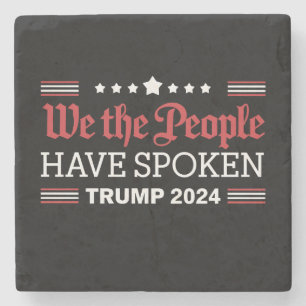 Vi Folket Har Talt Trump 2024 Stenunderlägg