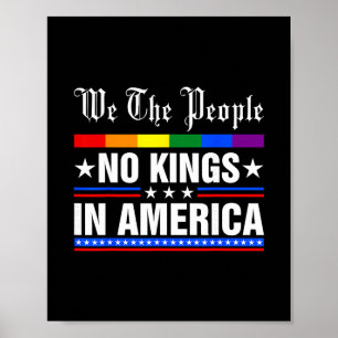 Vi Folket Inga Kungar I Amerika Anti-trump Roligt Poster