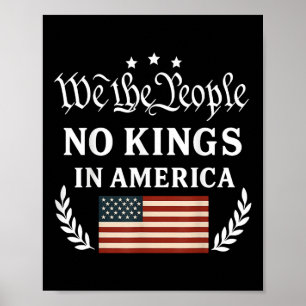 Vi Folket Inga Kungar I Amerika Demokrati Protest Poster