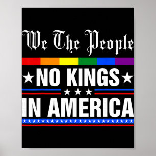Vi Folket Inga Kungen I Amerika Anti-trump Roligt Poster