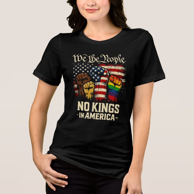 Vi Folket Inga Kungen I Amerika T Shirt (Framsida)