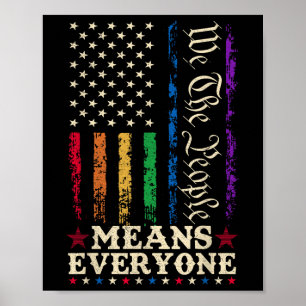 Vi Folket Innebär Alla USA:s Konstitution Hbt Poster