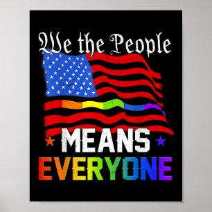 Vi Folket Innebär Alla USA:s Konstitution Hbtq Poster
