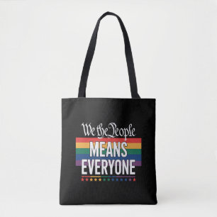Vi Folket Innebär Alla USA:s Konstitution HBTQ Tygkasse