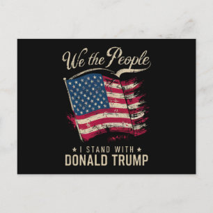 Vi Folket Jag Står Med Donald Trump Vintage Vykort