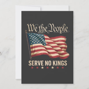 Vi Folket Lyder Inte Kungen USA Patriotisk Tack Kort