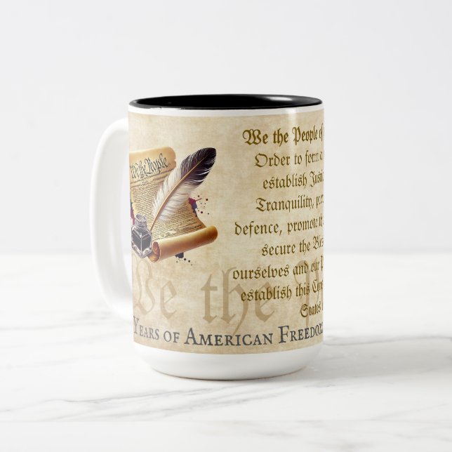 Vi Folket Mugg 250-årsjubileum för Amerika (Framsida vänster)