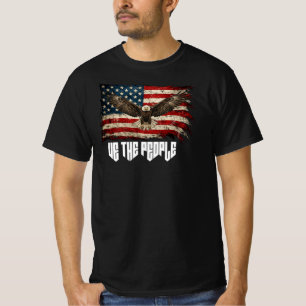 Vi Folket Örn, Amerikansk Flagga T Shirt