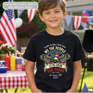 Vi Folket Örn Patriotisk 4:e Juli Barn T Shirt
