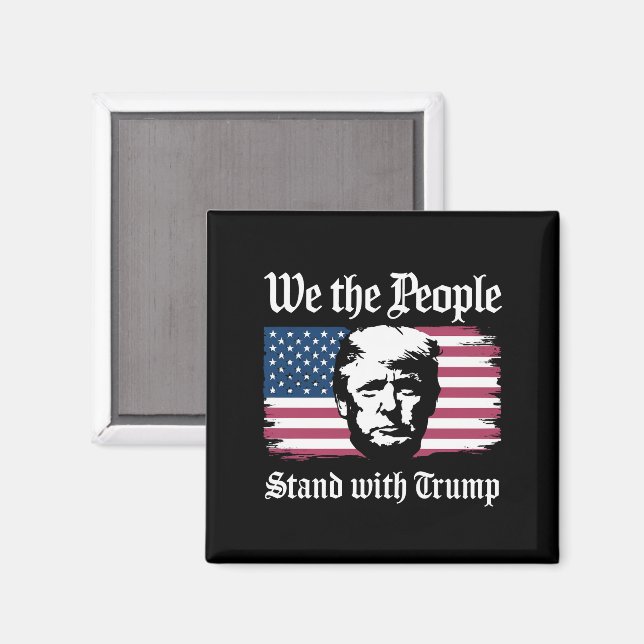 Vi Folket Står Med Donald Trump Stöd 2024 Magnet (Front/Back)