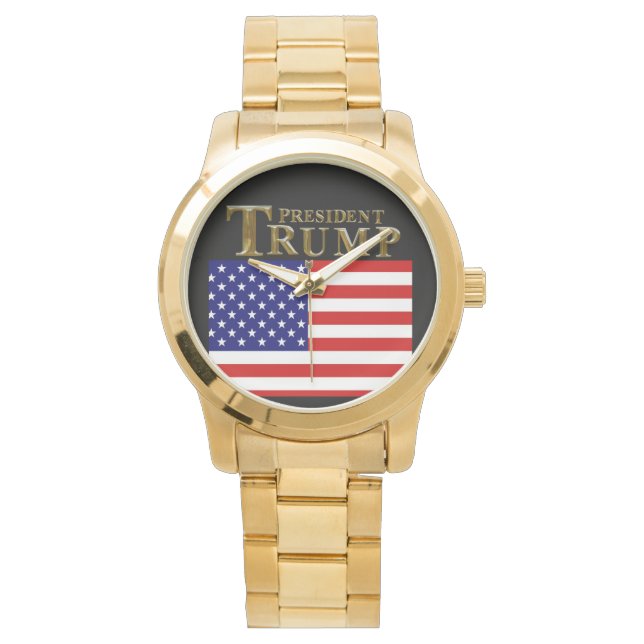 VI FOLKET VÄLKOMNAR PRESIDENT TRUMP ARMBANDSUR (Framsida)
