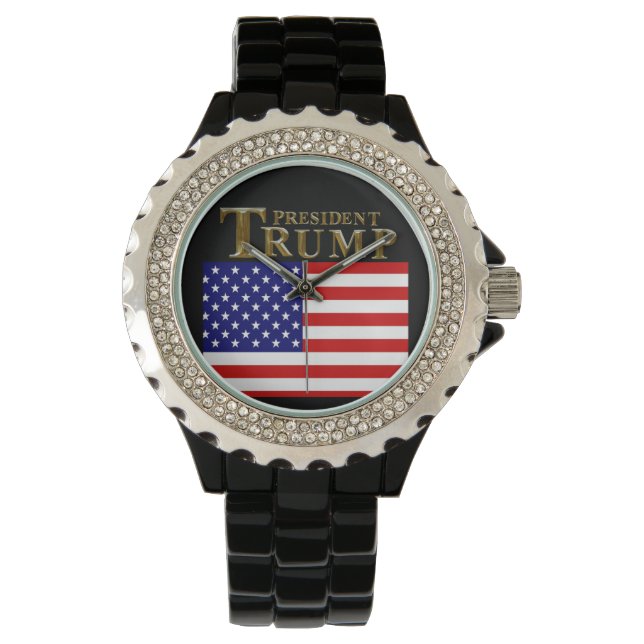 VI FOLKET VÄLKOMNAR PRESIDENT TRUMP ARMBANDSUR (Framsida)