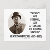 Vi formar vårt Byggnad (Winston Churchill Quote)
