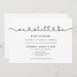 Vi förnyar fortfarande Vow-förnyelsen Inbjudningar