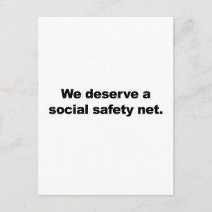 Vi förtjänar ett säkerhetsnät i social vykort