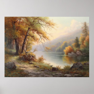 Vi fortsätter längs Riverbank på eftermiddagen Poster