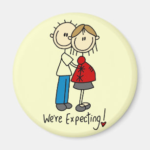 Vi förväntar babyTshirts och gåvor Magnet
