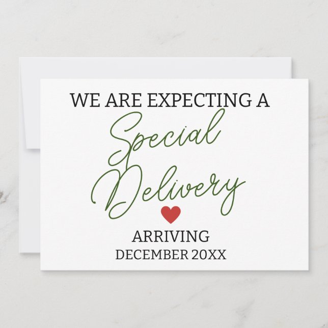 Vi förväntar oss en speciell gravid för leverans meddelande (Framsida)