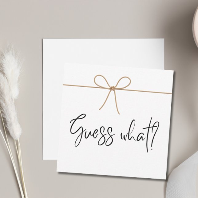 Vi förväntar oss ett meddelande om minimal Gravid Inbjudningar (Guess what? Pregnancy Announcement)