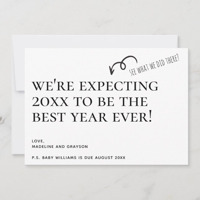 Vi förväntar oss ett nytt års meddelande om Gravid (Framsida)