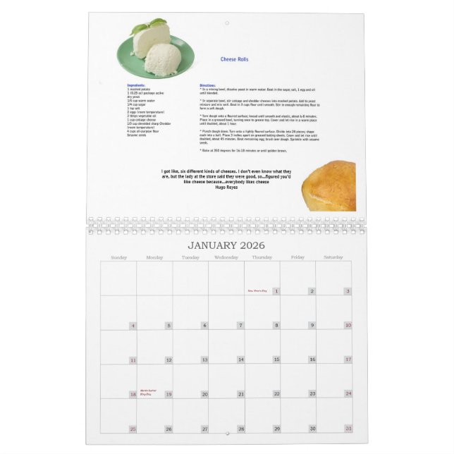 Vi fungerar för ostkalender kalender (Jan 2026)