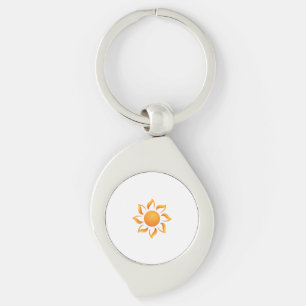 Vi fyller dagarna med solsken swirl silverfärgad nyckelring