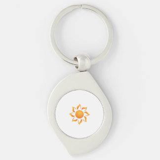 Vi fyller dagarna med solsken swirl silverfärgad nyckelring