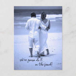 Vi går att göra det på stranden! vykort