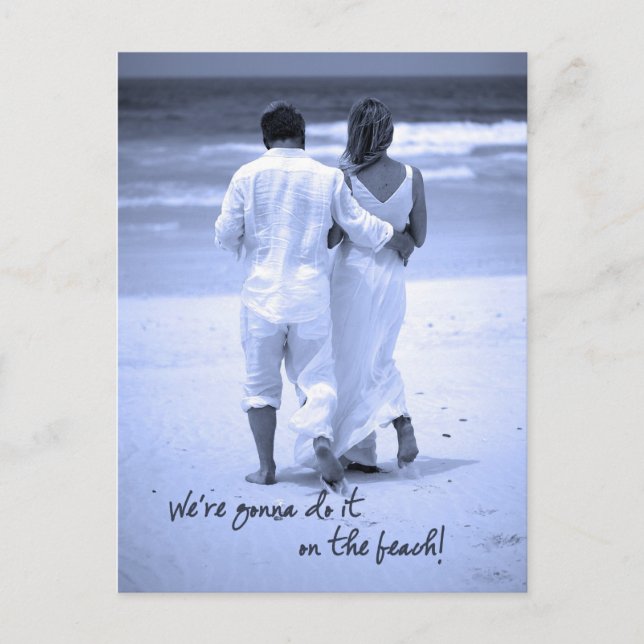 Vi går att göra det på stranden! vykort (Framsida)