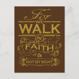Vi går förbi Faith Scripture Quote Vykort