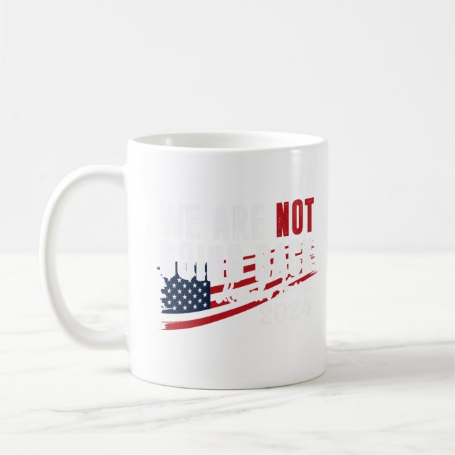 Vi går inte tillbaka" Kamala Harris 2024 Kaffemugg (Vänster)