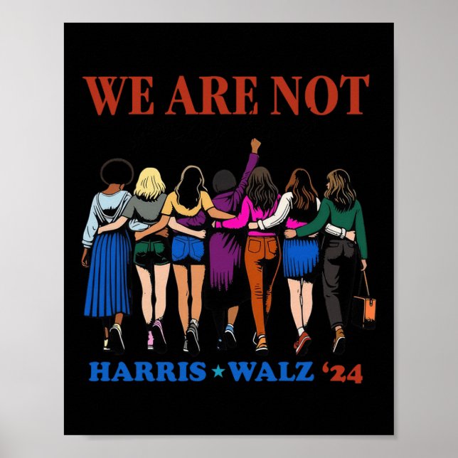 Vi går inte tillbaka Kamala Harris Waltz 24 Poster (Framsidan)