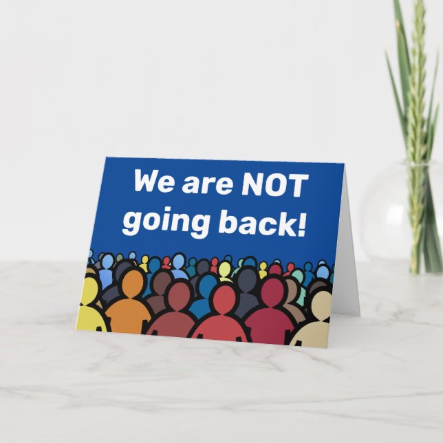 Vi går INTE tillbaka Kort (Framsida)