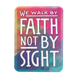 Vi går med Faith inte med vykort Magnet